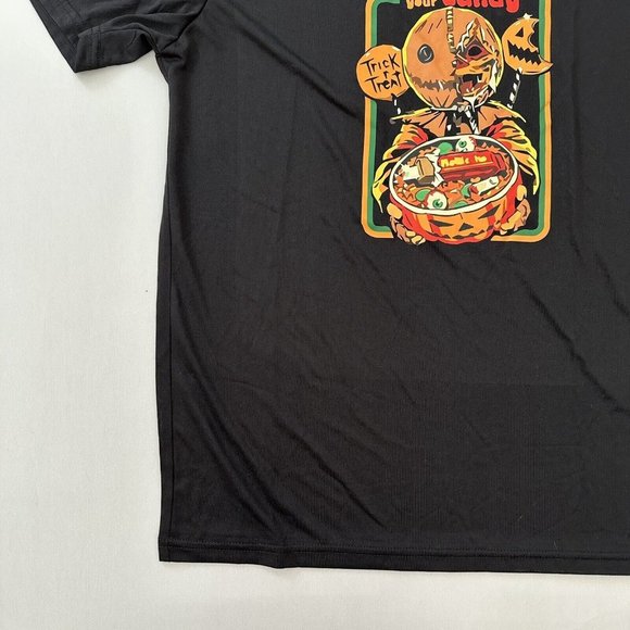 Trick r Treat Halloween Shirt Adult M Black Crew Neck Always Check Your Candy M - Picture 3 of 14